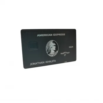 Лазерная Резка Премиум-класса с Пользовательской Магнитной Полосой Членство в Amex Bla Поддержка Металлических Кредитных карт печать личного имени metal business c
