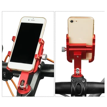 Кронштейн подставки для мобильного телефона из алюминиевого сплава Регулируемый Держатель мобильного телефона для велосипеда Установка по центру Велосипедная навигационная стойка