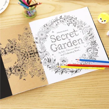 Книжка-раскраска Secret Garden небольшого размера для снятия стресса, версия для взрослых, ручная роспись, раскраска-мандала, игрушка Монтессори