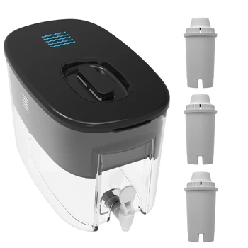 Дозатор щелочной воды с фильтром Включает в себя 3 дополнительных фильтра. Ионизатор чистой, здоровой, очищающей и токсичной воды емкостью 2,4 галлона-Fre