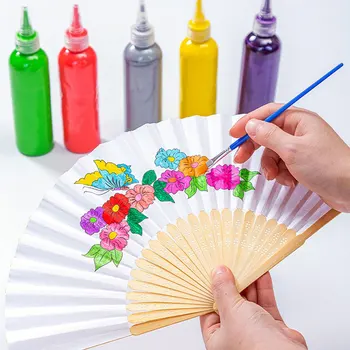 Складной вентилятор для рисования своими руками Портативные вентиляторы Аксессуар для классной комнаты Детского сада