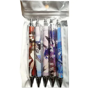 Honkai: Star Rail kawaii школьные принадлежности ручки для письма Аниме ST Черная гелевая ручка для фанатов ролевых игр памятная ручка