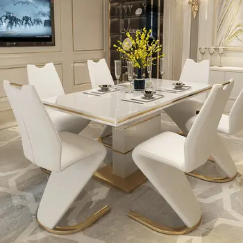 Легкие роскошные современные обеденные стулья Креативная домашняя мебель Ресторанный стул с индивидуальной спинкой Домашний обеденный стул Дизайнерский стул