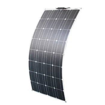 гибкая солнечная панель мощностью 100 Вт, 12 В, 24 В, солнечное монокристаллическое зарядное устройство мощностью 100 Вт для электромобиля rv, кемпинговой яхты