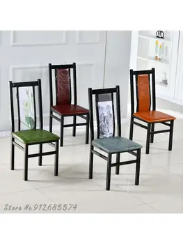 Новый Китайский стул для гостиничного бокса, банкетный стул для дома, Современный тематический ресторан, Железная спинка, обеденный стул с горячим горшком