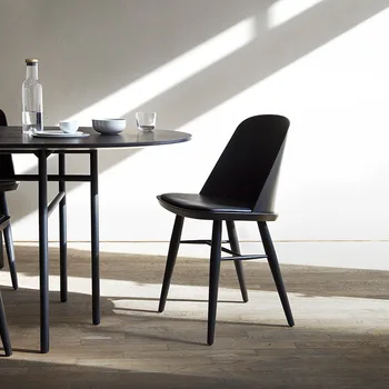 Компьютерный стул, скандинавские обеденные стулья, креативный кухонный стул из массива дерева, Удобная спинка, мебель для гостиной, Универсальная сцена