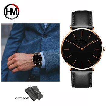 Мужские часы из ультратонкой кожи 6,9 мм, кварцевые наручные часы японского бренда, лидер продаж, простые часы для мужчин, прямая поставка Relogio