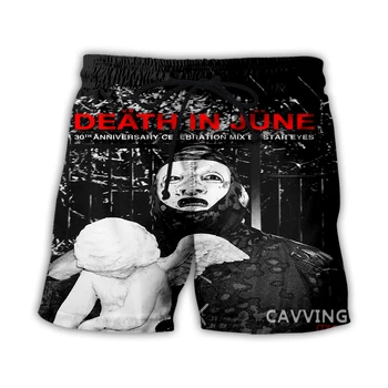 Новая мода, группа Death In June с 3D принтом, Летние пляжные шорты, уличная одежда для мужчин, быстросохнущие повседневные шорты для отдыха для женщин/мужчин
