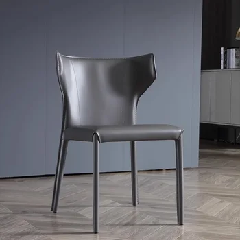 Портативные современные обеденные стулья, роскошные офисные стулья с элегантной кожаной спинкой, кухонная мебель MQ50CY