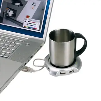 USB-грелка Sliver для подогрева чая, кофейной чашки, кружки, USB-грелка с 4 USB-портами, концентратор с переключателем включения/ выключения