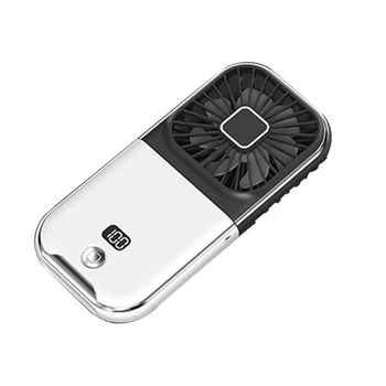 1 шт. Мини Портативный наружный ручной вентилятор, шейный вентилятор, перезаряжаемый USB, складной на 180 ° Беспроводной настольный вентилятор, белый и черный
