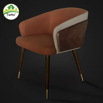 Скандинавский Роскошный обеденный стул из массива дерева, современный простой стул для отдыха со спинкой, бытовой деревянный тканевый стул, декор мебели для дома