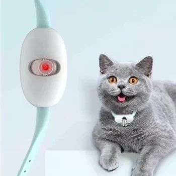 Умный забавный Ошейник, Регулируемый Умный Забавный Инфракрасный Ошейник для кошек, Перезаряжаемые через USB, Носимые Инфракрасные Креативные Аксессуары для домашних животных