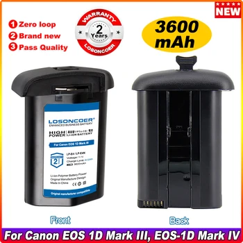 LOSONCOER 3600 мАч LP-E4 LP-E4N LP E4 Аккумулятор для Canon EOS 1D Mark III, EOS-1D Mark IV, EOS 1Ds Mark III, EOS 1D C, EOS 1D X