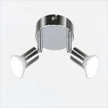 Светодиодный потолочный прожектор для скрытого монтажа, направленный точечный светильник для помещений, яркий светильник с 2 головками, может акцентировать светильник для гостиной