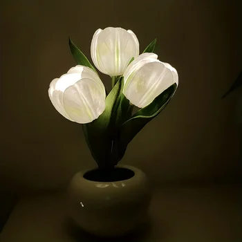 Романтический светодиодный ночник в виде тюльпана, атмосфера Восходящей ночи, маленький ночник