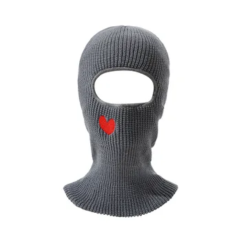 Зимние кепки с масками для защиты ушей для мужчин и женщин при езде в холод и ветрозащитные кепки-пуловеры, вязаные шерстяные шапочки для влюбленных