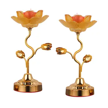 2шт Держатель лампы Lotus Ghee Элегантный Декоративный Чайный подсвечник Lotus Lamp