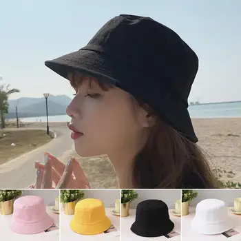 Модная пляжная шляпа, мягкая летняя однотонная шляпа унисекс, Рыбацкая шляпа, защита от солнца, защита от скатывания, Модные аксессуары