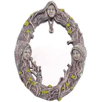 Настенное зеркало Triple Moon Goddess Trinity, настенное зеркало с пятиконечным подвесным зеркалом в стиле ретро