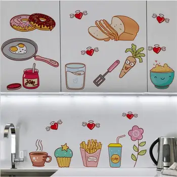 Наклейка на стену Портативные наклейки Шкаф для кухонной утвари Простое украшение столовой Удобные самоклеящиеся наклейки для дома