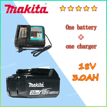 100% Оригинальная Аккумуляторная Батарея Makita 18V 3.0Ah Со Светодиодной Литий-ионной Заменой BL1850 BL1860 BL1860B Makita Для Электроинструмента