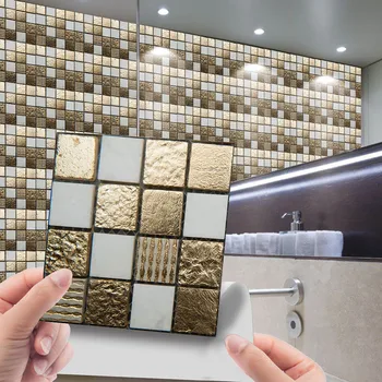 3d наклейка на стену с рисунком из кирпича и камня, самоклеящиеся водонепроницаемые наклейки на стену, Задняя панель для кухни, наклейка на плитку для ванной комнаты, 10x