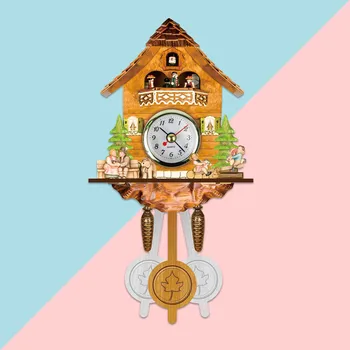 Креативные настенные часы с кукушкой в стиле ретро, деревянные часы с кукушкой ручной работы, настенные часы, время звонка птицы, часы с хронометражом