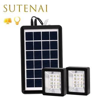 Наружное солнечное мобильное энергетическое освещение, небольшая система, литиевая батарея большой емкости 18650, внешняя лампа накаливания
