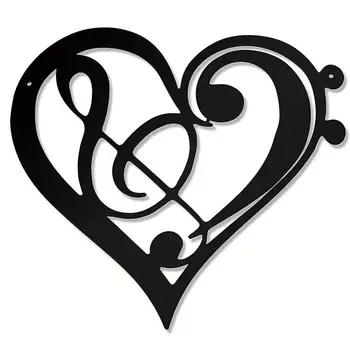 Любовь витает в воздухе: музыкальная тема, настенное украшение с сердечком и металлическое подвесное украшение