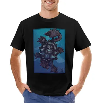Четыре символа: футболка с черной черепахой Севера, одежда kawaii, футболка с аниме, мужские футболки с рисунком аниме.