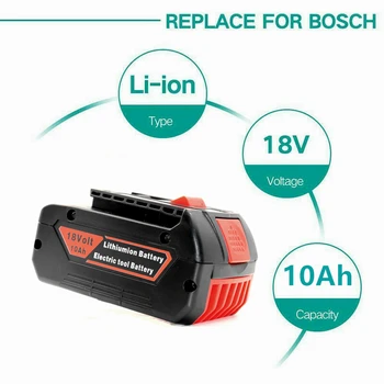 2021 НОВЫЙ Литий-ионный Аккумулятор 18V 10A для Резервного Копирования Электроинструмента Bosch 18V 6000 мАч Портативная Сменная Индикаторная Лампа BAT609