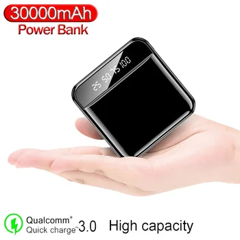 30000mAh power bank портативное внешнее зарядное устройство для iPhone Xiaomi mini power bank Tpye-C СВЕТОДИОДНЫЙ цифровой дисплей