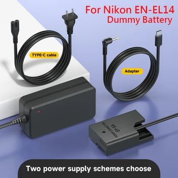 EN-EL14 EN EL14 Фиктивный Аккумулятор ENEL14 Соединитель Постоянного тока Адаптер Переменного Тока для Nikon D3200 D3300 D3400 D3500 D5100 D5200 P7100 P7700