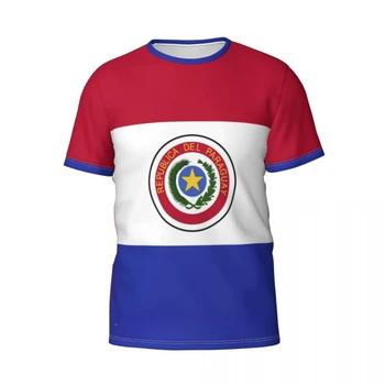 Пользовательское имя, номер, Флаг страны Парагвай, 3D футболки, одежда, футболки, мужские, женские, футболки, топы для футбольных фанатов, подарок, Размер США