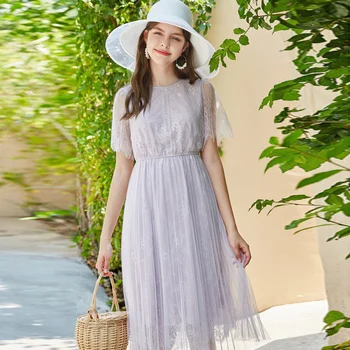 Кружевное платье женское лето 2023, новый французский темперамент, возраст, мода для похудения, супер сказочная юбка