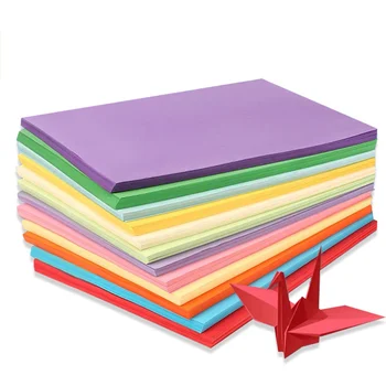 100 листов красочной бумаги для поделок, безопасной в использовании, бумага из чистой древесной массы, пригодная для школьного обучения DIN889