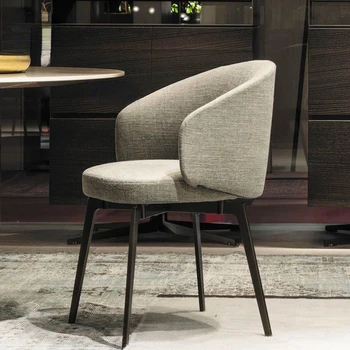 Простой обеденный стул из современной ткани, Дизайнерские стулья для столовой, стулья для кафе, гостиничные стулья Nordic Light, роскошные обеденные стулья, мебель для дома