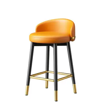 Металлический Черный барный стул, современный роскошный стул для столовой, шезлонг для гостиной, шезлонг для ресторана, Предмет домашнего обихода