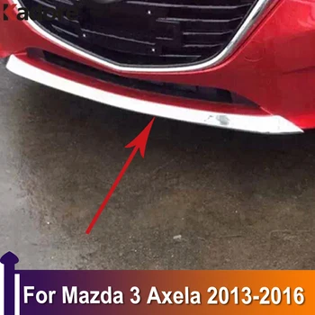 Для Mazda 3 M3 Axela 2013 2014 2015 2016 Хромированная накладка на передний бампер, наклейка для укладки, внешние Аксессуары