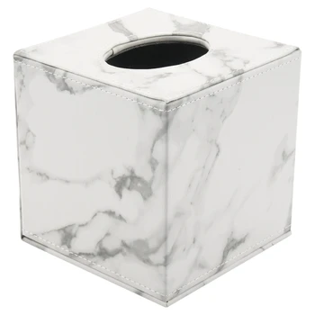 Мраморная Квадратная коробка для салфеток из искусственной кожи, держатель для рулонной бумаги, коробка для туалетной бумаги, коробка для салфеток, Шкафчик для полотенец, коробка для Полотенец