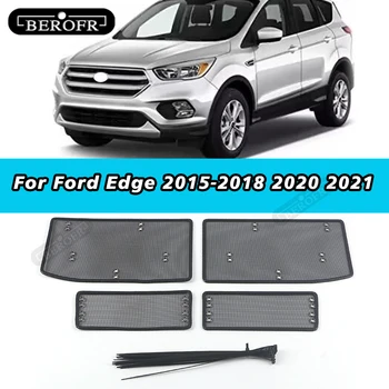 Для Ford Edge 2015-2018 2020 2021 Сетка от насекомых Гоночные решетки Блестки Защитная сетка для бака для воды Украшение панели крышки