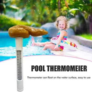 1 ШТ. Забавный термометр для бассейна, плавающая корма, шутка, термометр для бассейна и джакузи, термометр для какашек, Летний термометр для бассейна