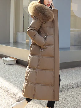 2023 Новые утепленные Корейские куртки с длинным рукавом, Элегантные повседневные пальто Оверсайз, Модные парки для женщин Осень-зима