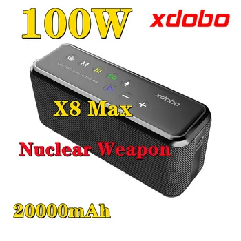 XDobo X8 Max 100 Вт Bluetooth-динамик, Беспроводной домашний кинотеатр TWS, Стереофонический динамик объемного звучания, Наружный Портативный Водонепроницаемый динамик