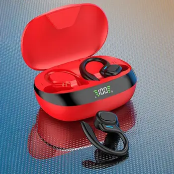 Прочные спортивные наушники, Bluetooth-совместимые наушники, водонепроницаемые беспроводные спортивные наушники со светодиодным дисплеем Hifi для активного отдыха.