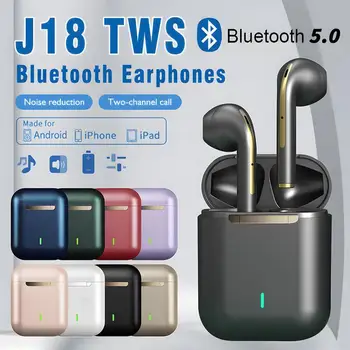 Музыкальный Магнитофон С Зарядным Устройством Универсальные Bluetooth-Гарнитуры С Микрофоном Громкой Связи J18 Tws Earhuds Беспроводные Наушники