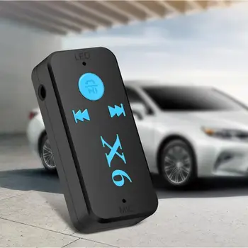 Автомобильный Bluetooth-Совместимый Усилитель 3,5 мм Аудио Bluetooth 5,0 Поддержка Передачи Данных TF-Карта X6 Автомобильный Приемник Адаптер Walkman Rechargeble