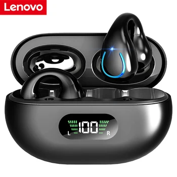 Наушники Lenovo Freebuds Clip On Bluetooth 5.3 с открытым ухом, беспроводные наушники с костной проводимостью, водонепроницаемые Спортивные наушники для работы при беге