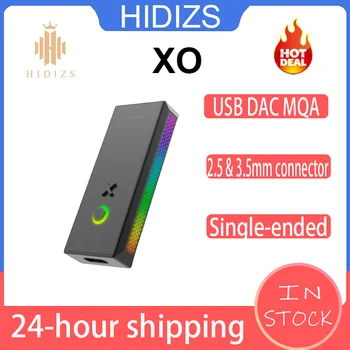 Hidizs XO Несимметричный HIFI-Сбалансированный 2,5/3,5 мм Разъем USB DAC Hi-Res Аудиоконвертер и MQA-Ключ со светодиодной Подсветкой RGB